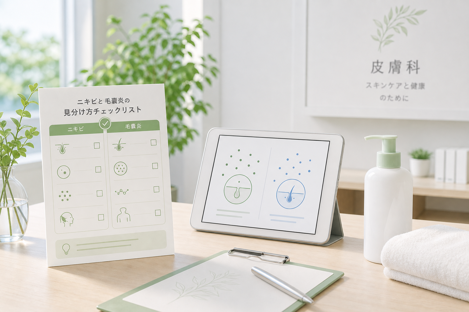ニキビと毛嚢炎の違い｜赤いぶつぶつを見分ける確認ポイント