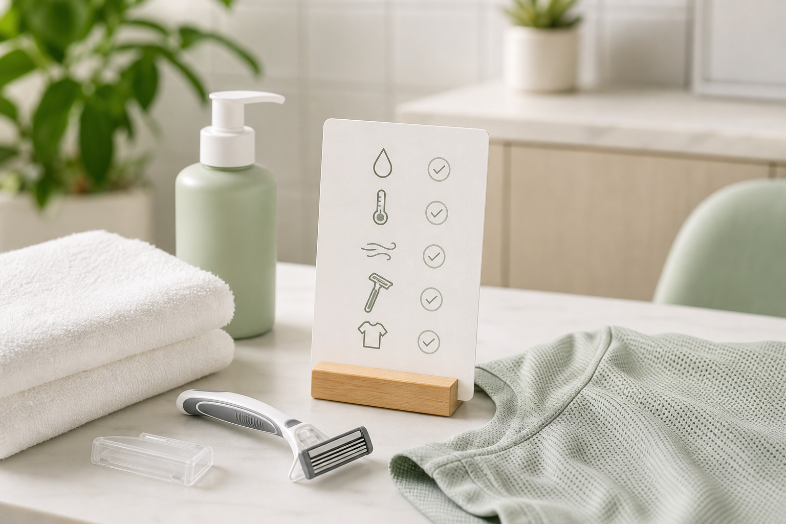 剃毛や汗、摩擦など赤いぶつぶつのきっかけを確認するスキンケア用品