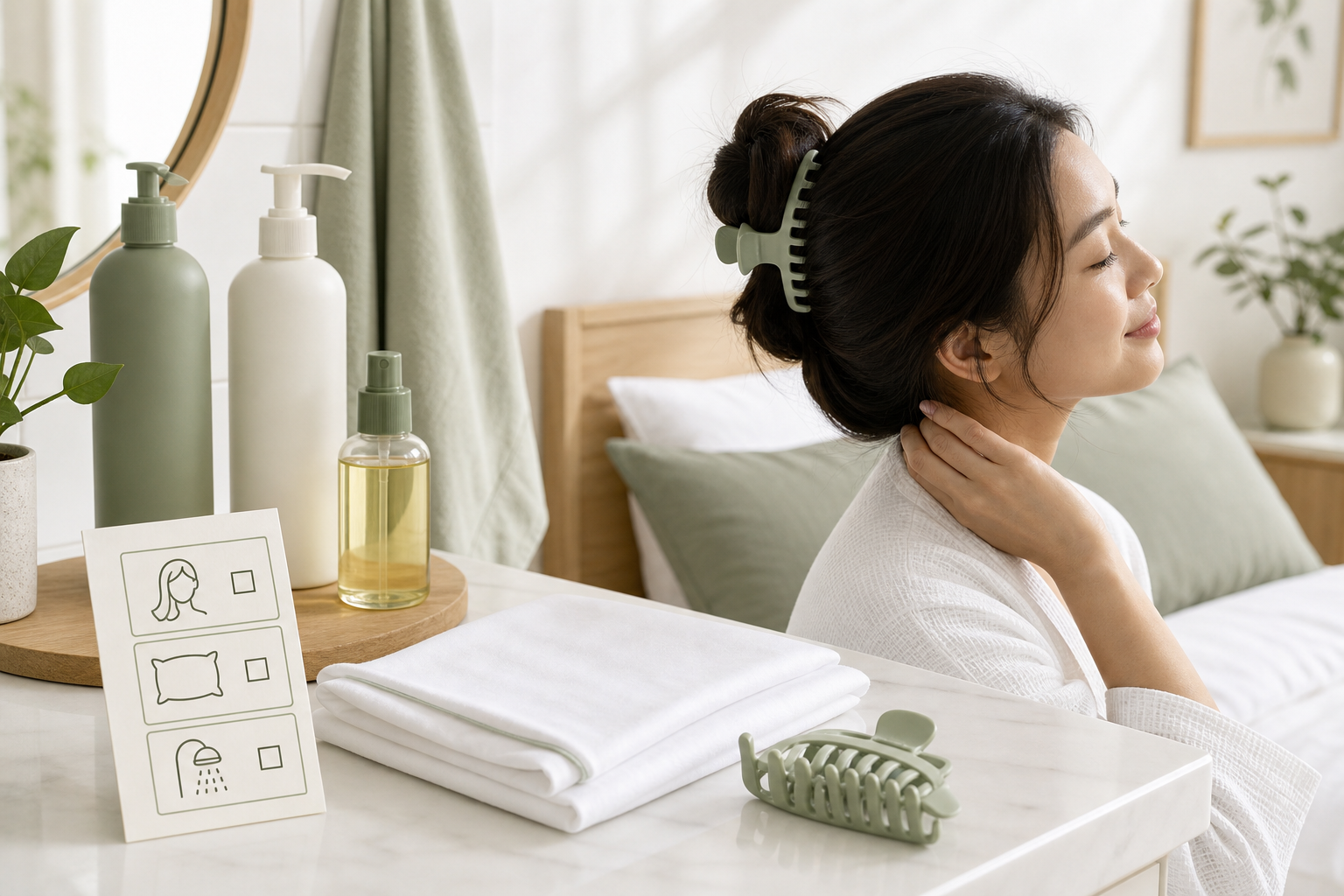 ヘアオイル・トリートメントでフェイスラインが荒れるとき｜髪の触れ方と残り方の見直し