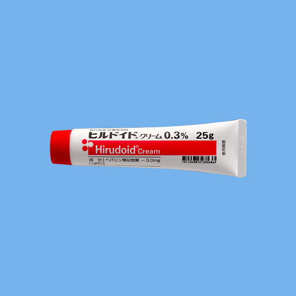 ヒルドイドクリーム0.3% 25gチューブの製剤写真